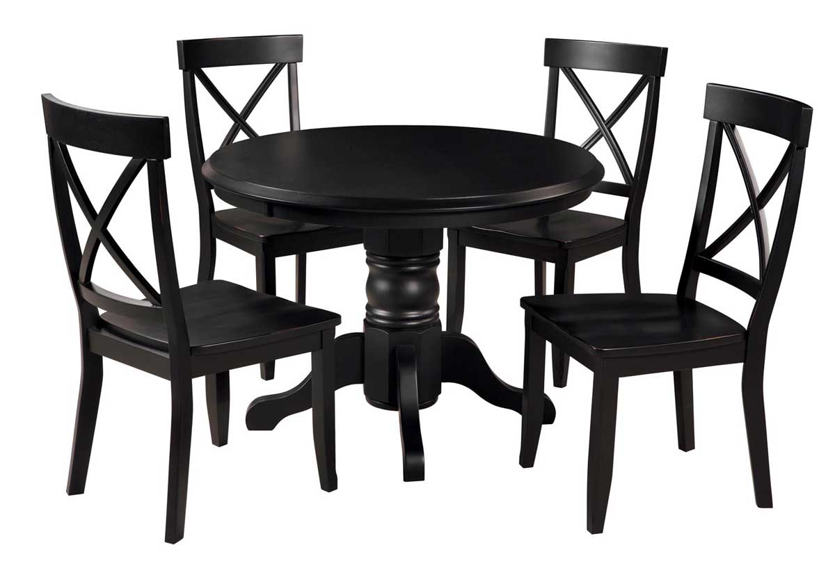 Home Styles Round Pedestal Dining Collection - Black