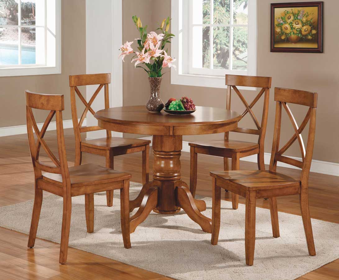 Home Styles Round Pedestal Dining Table - Cottage Oak