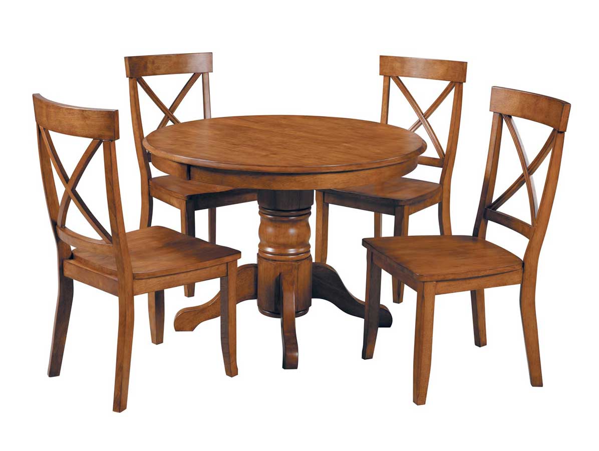 Home Styles Round Pedestal Dining Collection - Cottage Oak