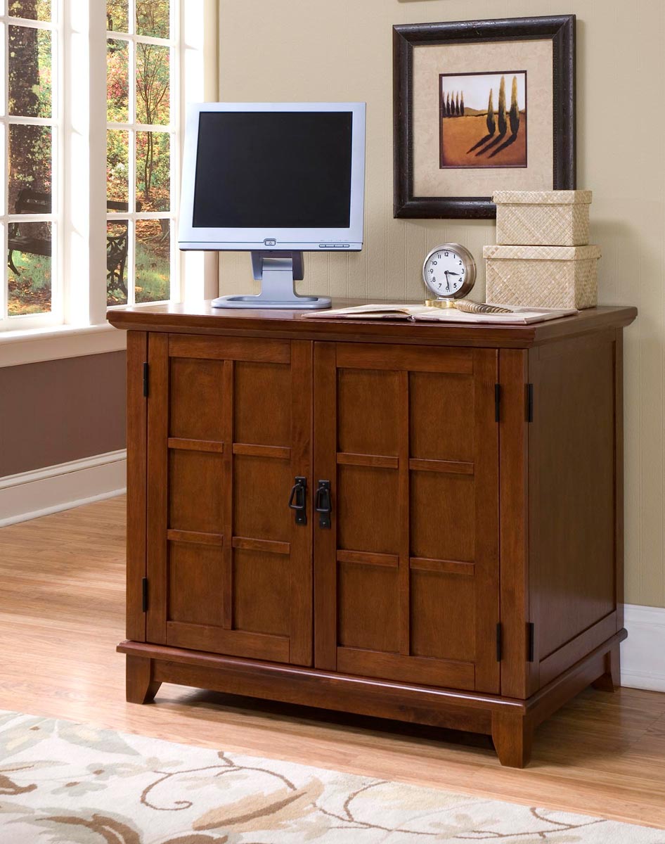 Home Styles Arts and Crafts Compact Desk - Cottage Oak