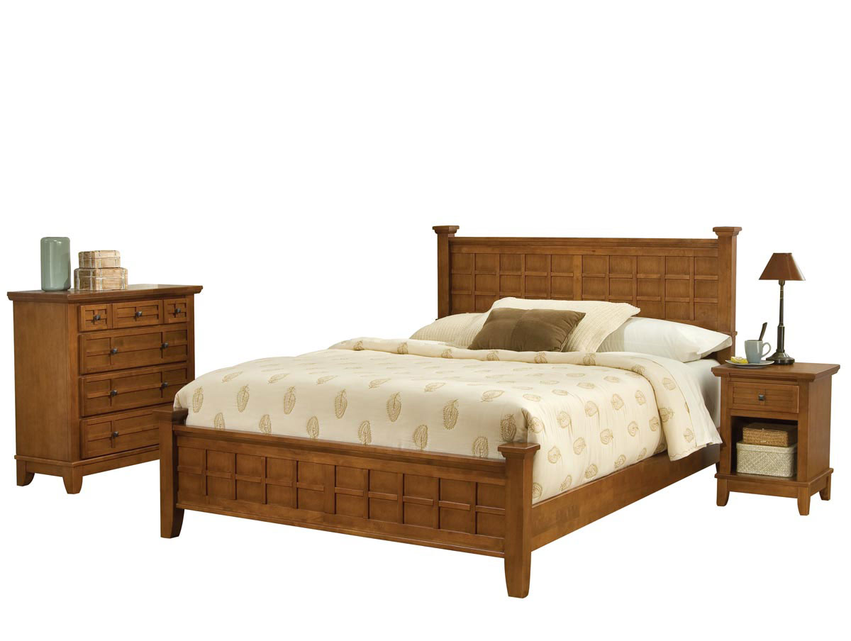 Home Styles Arts and Crafts Bedroom Set - Cottage Oak