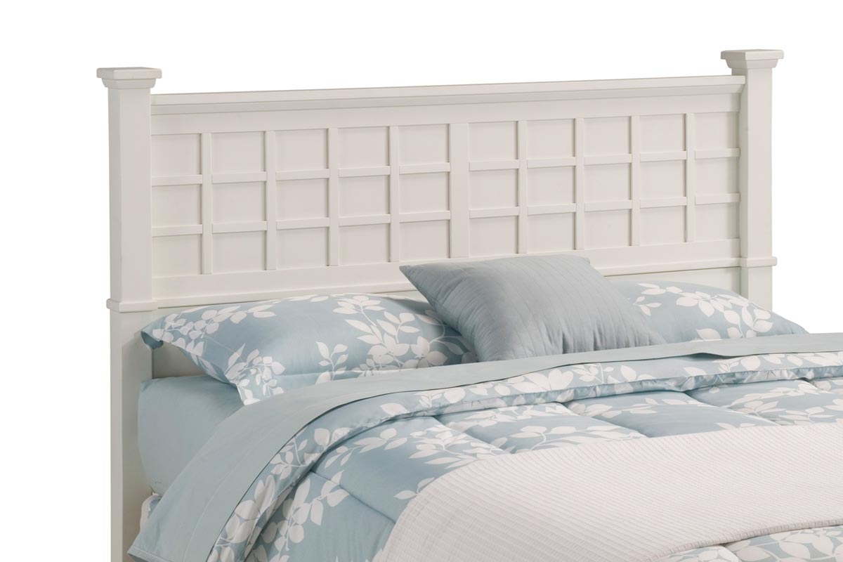 Home Styles Arts and Crafts Queen Headboard - White