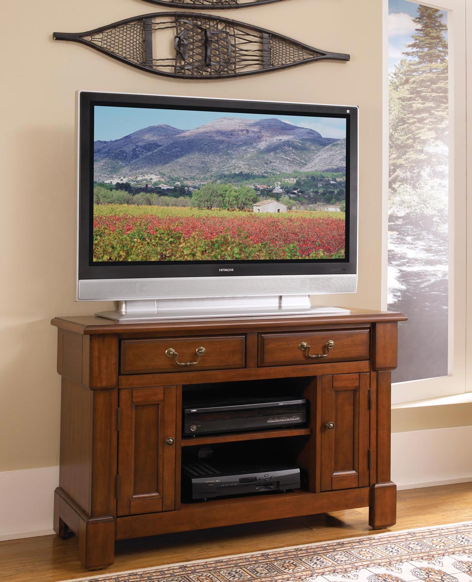 Home Styles Aspen TV Stand - Rustic Cherry