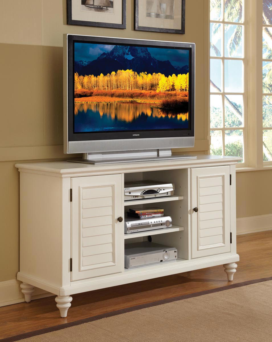 Home Styles Bermuda TV Credenza - Brushed White