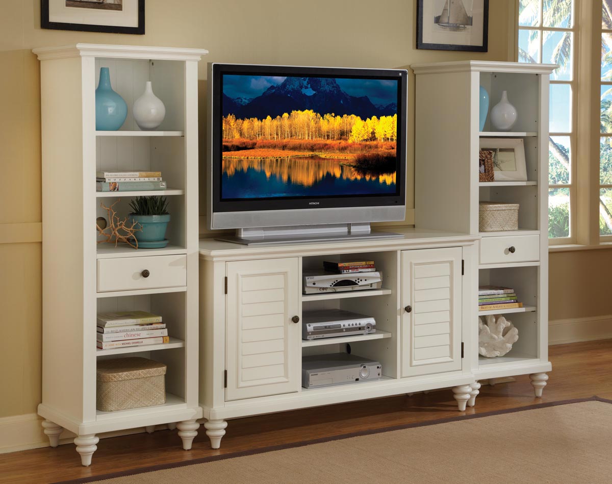 Home Styles Bermuda 3 Pc Entertainment Center - Brushed White