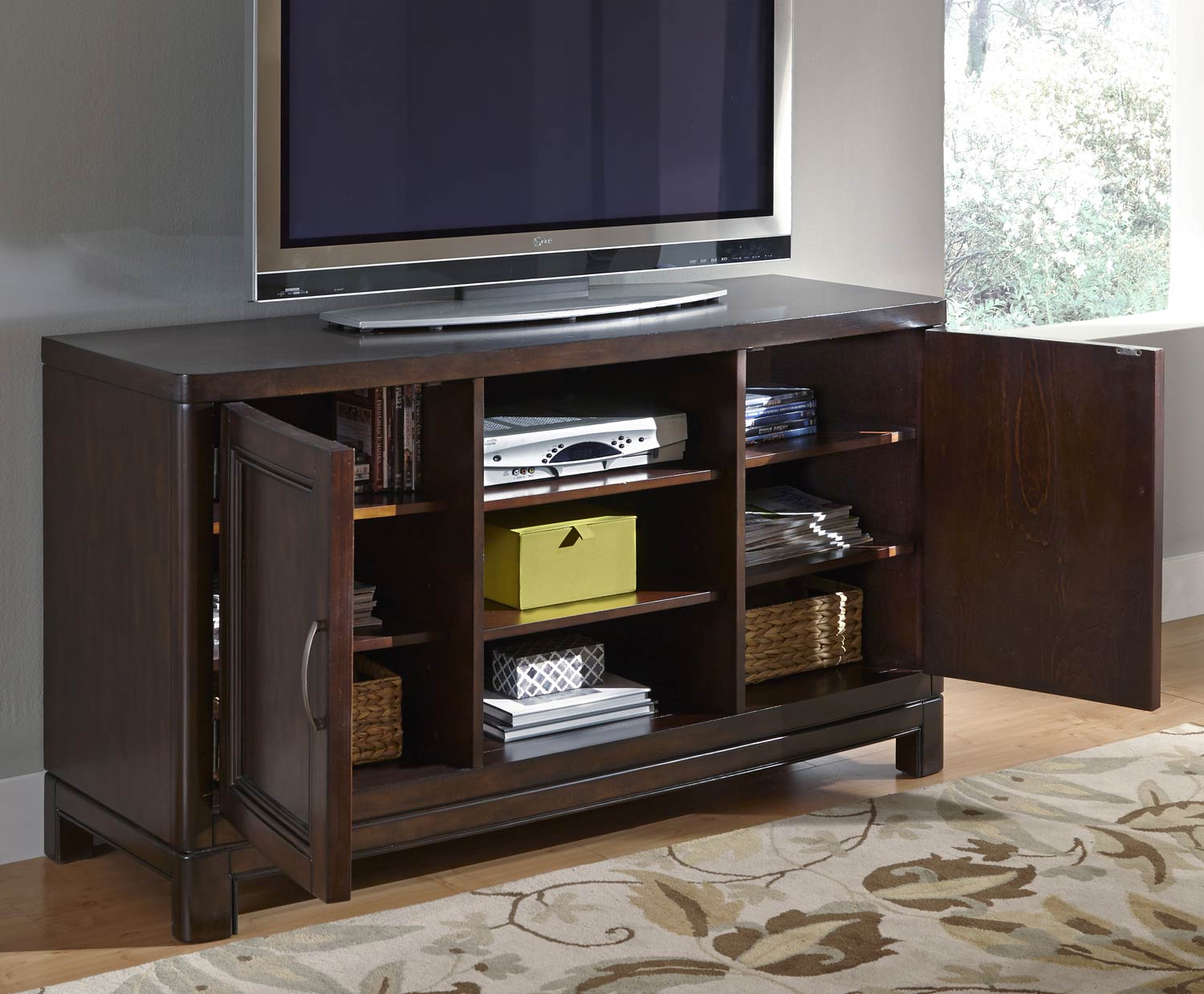 Home Styles Crescent Hill 56 Inch TV Stand - Two-tone tortoise shell