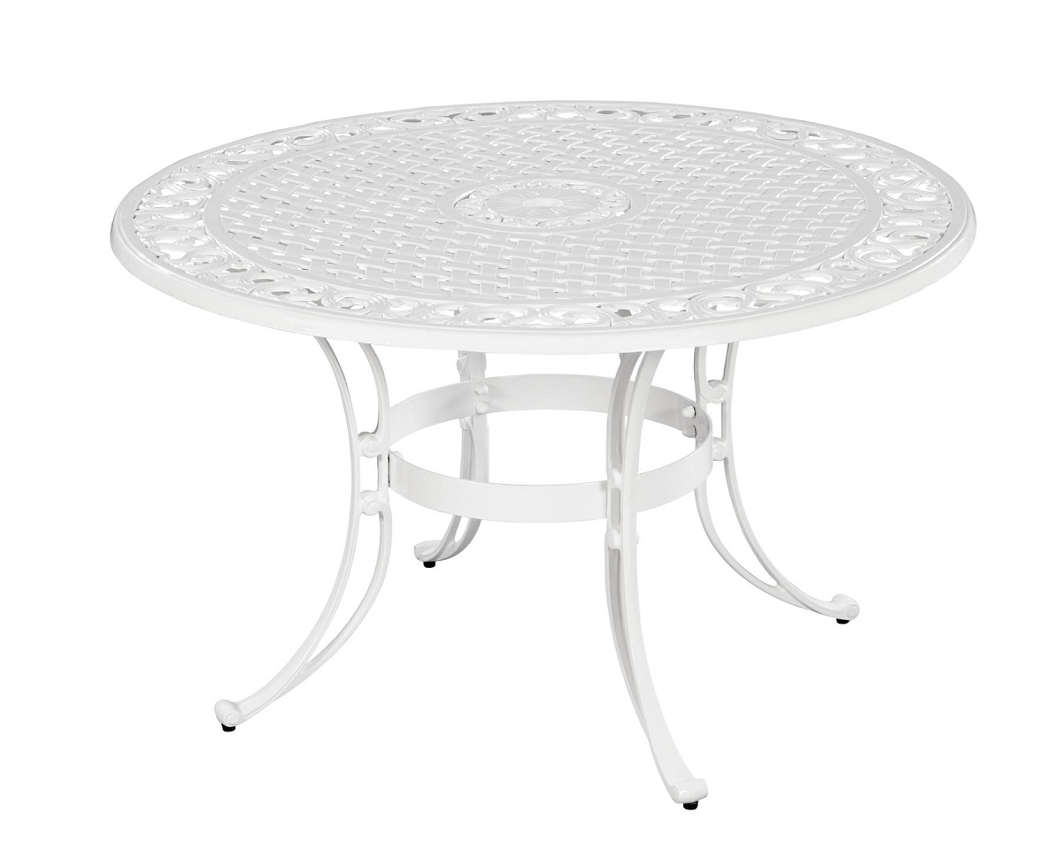Home Styles Biscayne 42 Inch Round Dining Table - White