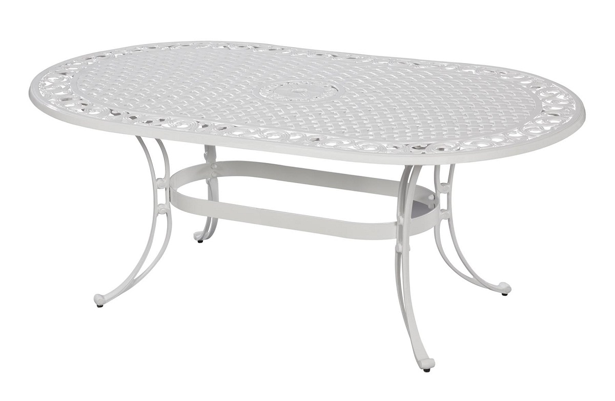 Home Styles Biscayne 72 Inch Oval Dining Table - White