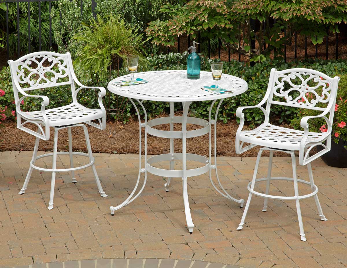 Home Styles Biscayne Bistro Table Set - White