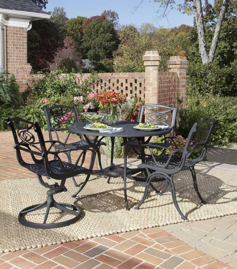 Home Styles Malibu 42 inch Round Dining Set - Black Home Styles Malibu 42 inch Round Dining Set - Black