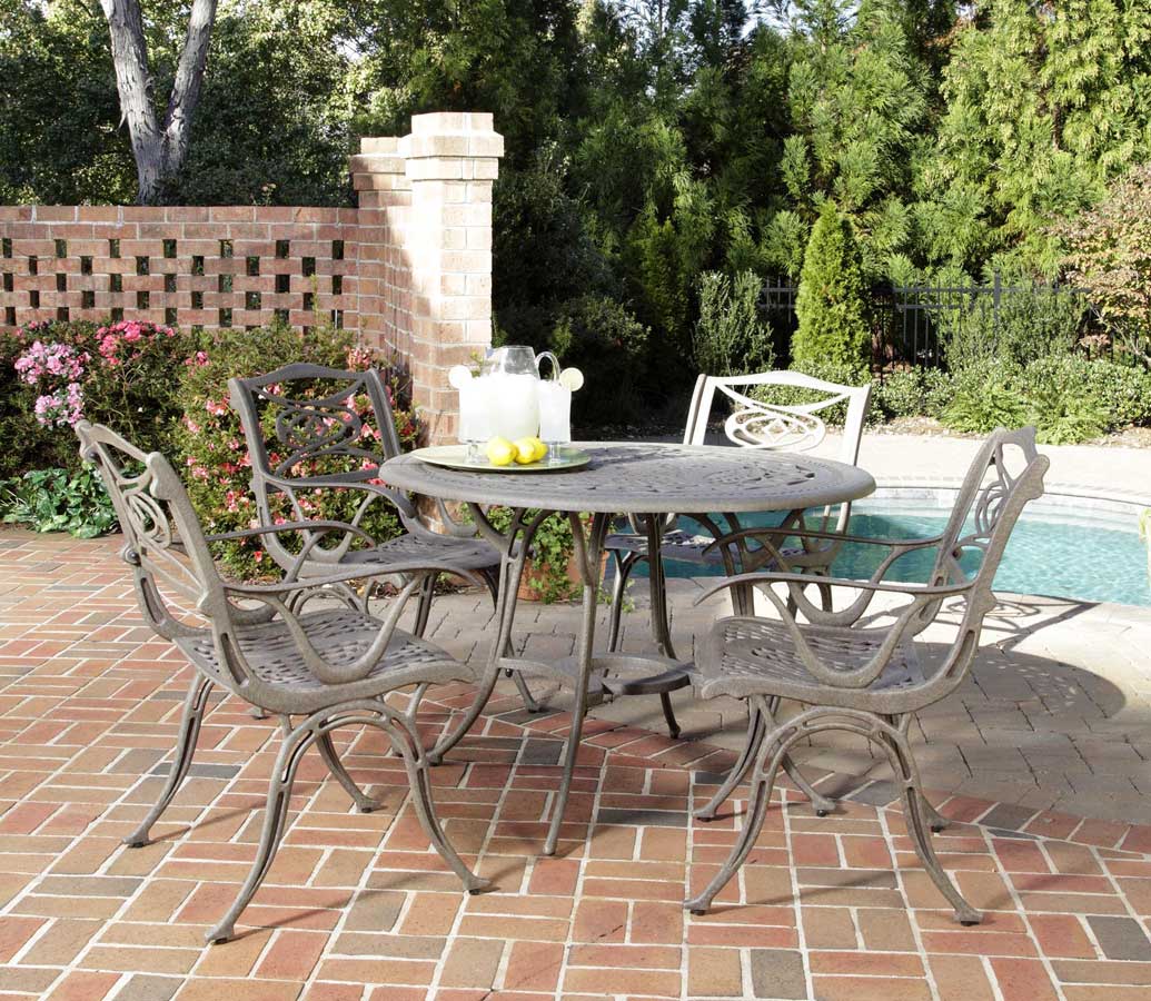 Home Styles Malibu 42 inch Round Dining Set - Taupe Home Styles Malibu 42 inch Round Dining Set - Taupe