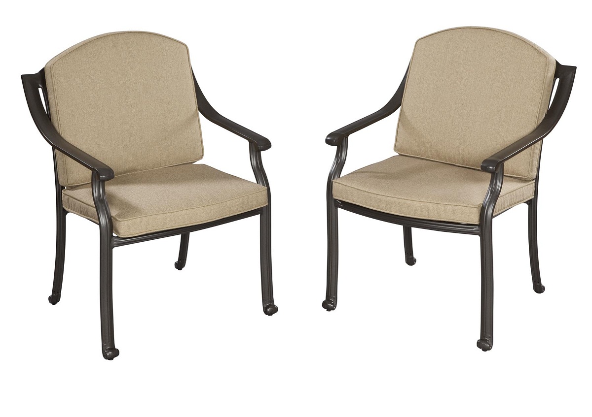 Home Styles Covington Dining Set with Table, Cushioned Swivel and Arm Chairs Chocolate