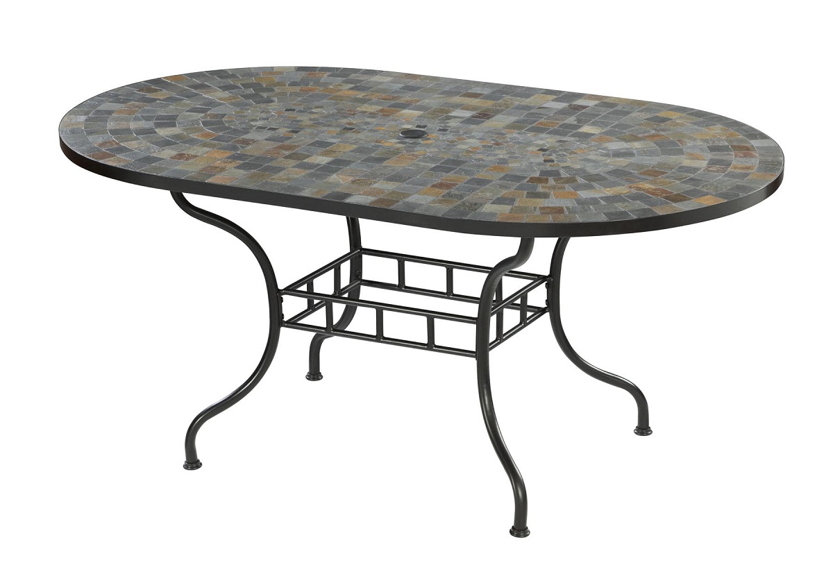 Home Styles Stone Harbor 65 Inch Dining Table - Slate/Black
