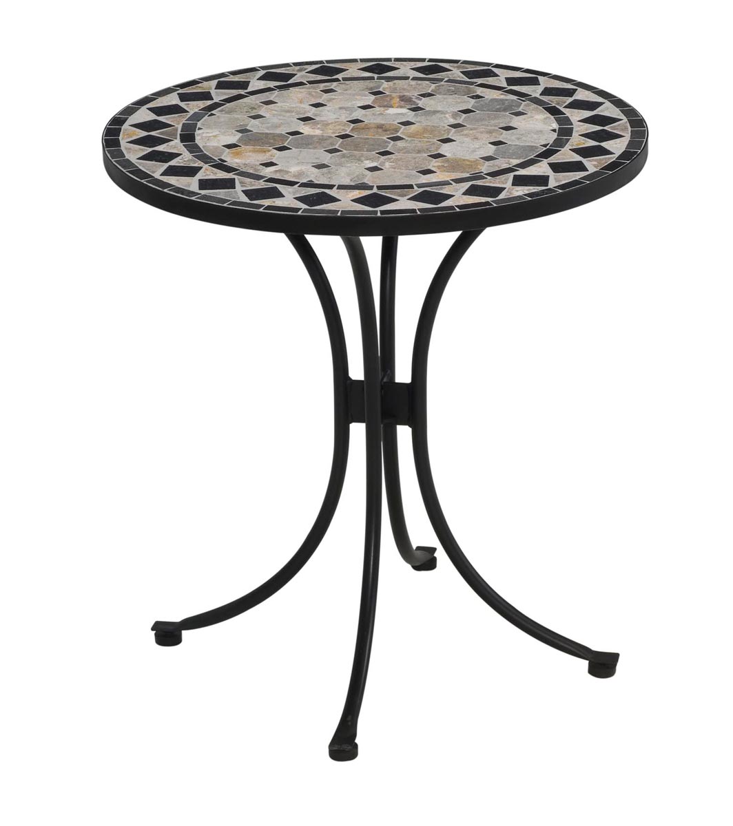 Home Styles Tile Top Bistro Table - Tan and Black