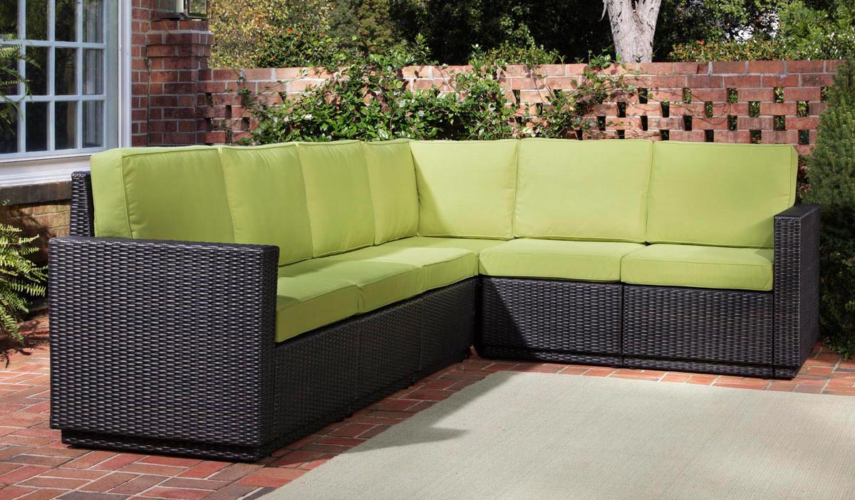 Home Styles Riviera Six Seat Sectional - Green Apple