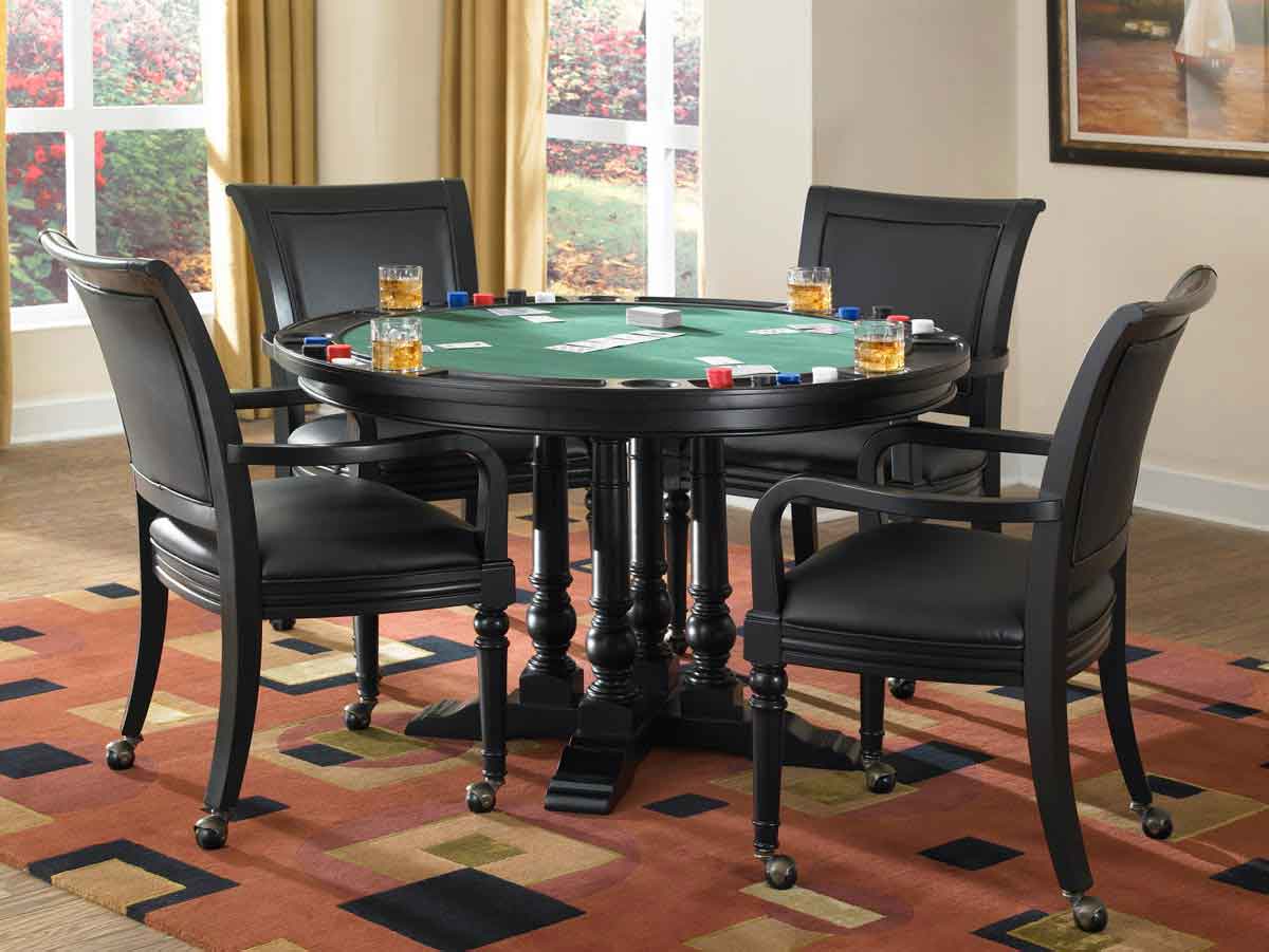 Home Styles St. Croix Game Table Set - Black