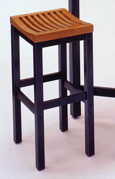 Home Styles 29in Bar Stool - Black and Oak