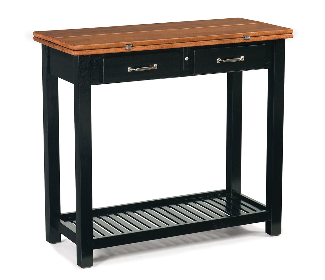 Home Styles Expandable Console Dining Table - Black and Cottage Oak
