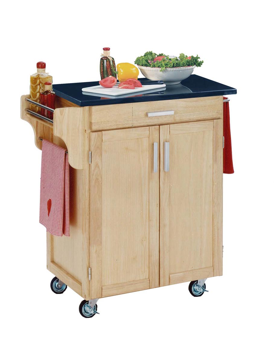 Home Styles Cuisine Cart Black Granite Top - Natural Home Styles Cuisine Cart Black Granite Top - Natural