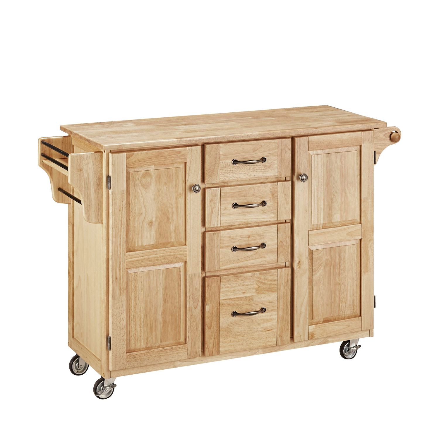 Home Styles Create-A-Cart with Natural Wood Top - Natural