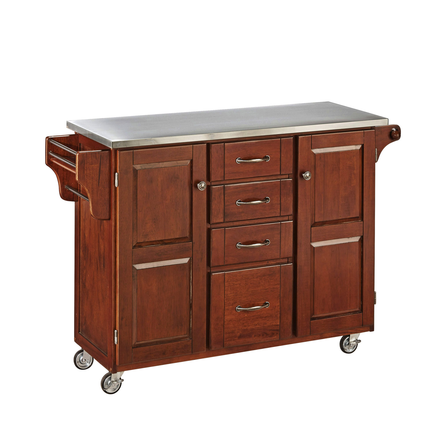 Home Styles Create-A-Cart Stainless Top - Cherry