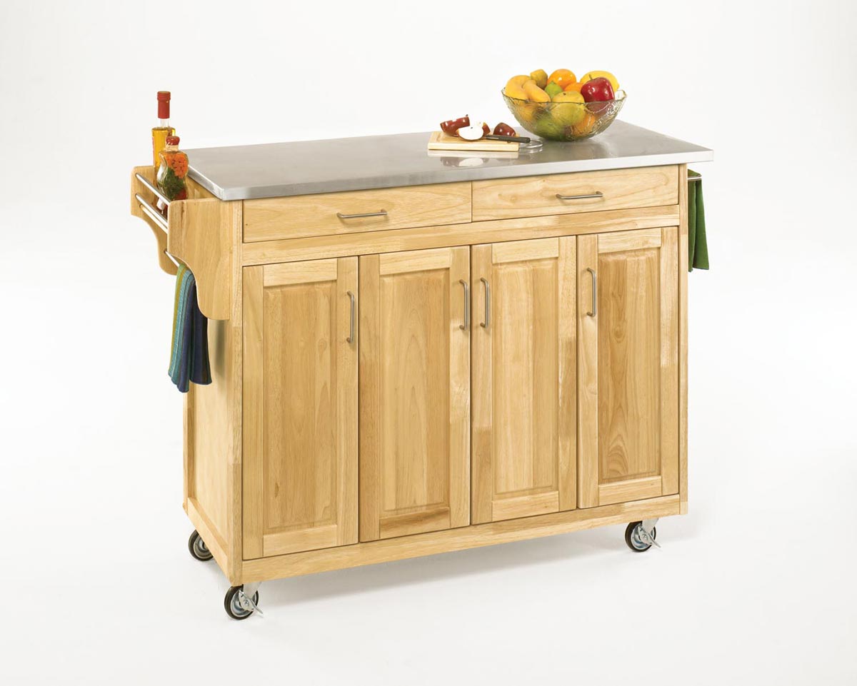 Home Styles Create-A-Cart Stainless Top - Natural