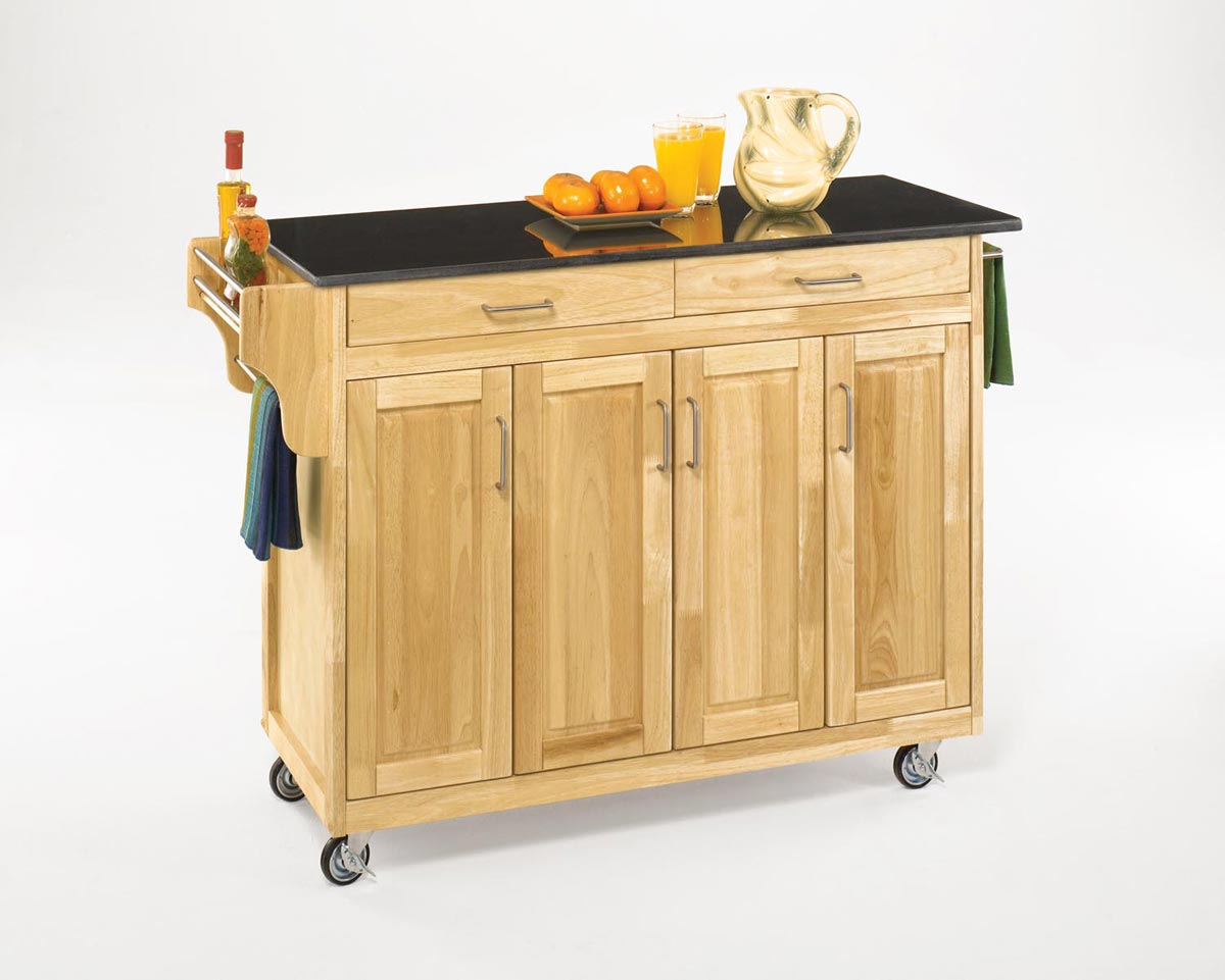 Home Styles Create-A-Cart Black Granite Top - Natural Home Styles Create-A-Cart Black Granite Top - Natural