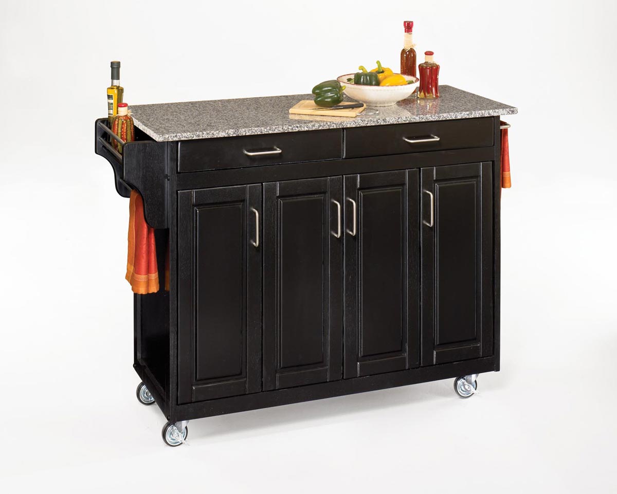 Home Styles Create-A-Cart SP Granite Top - Black