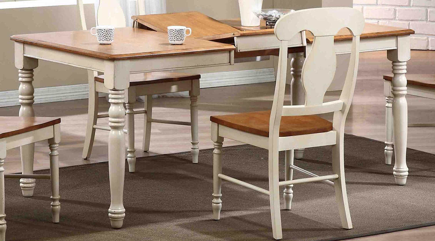 Iconic Furniture Rectangular Leg Dining Table - Caramel/Biscotti