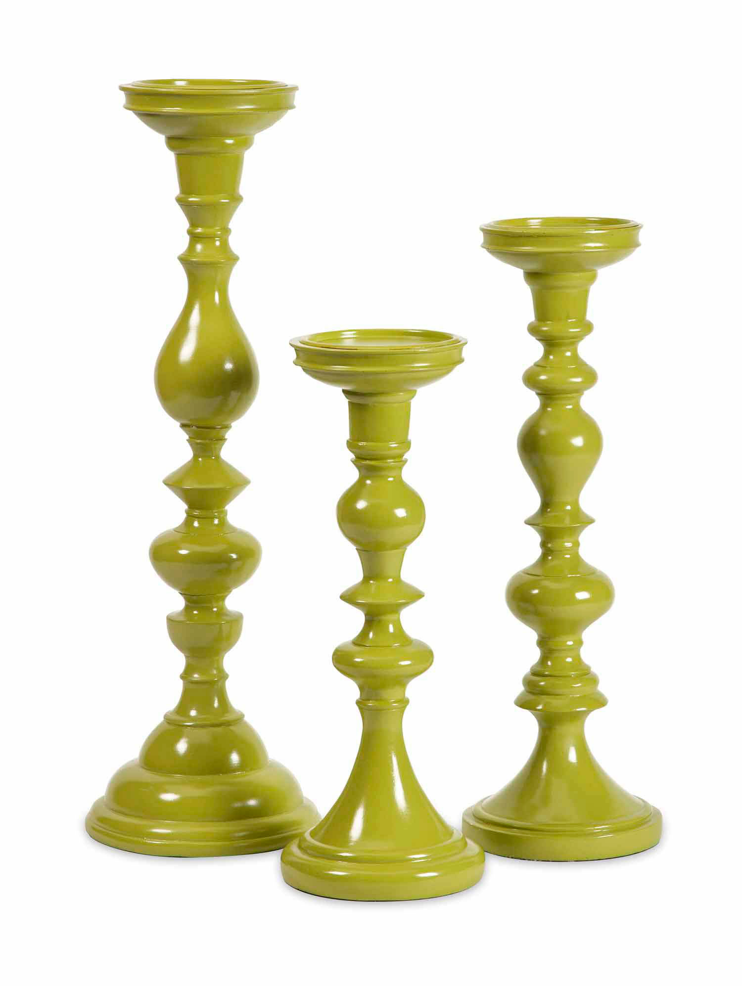 IMAX Essentials Green Apple Candle Holders - Set of 3