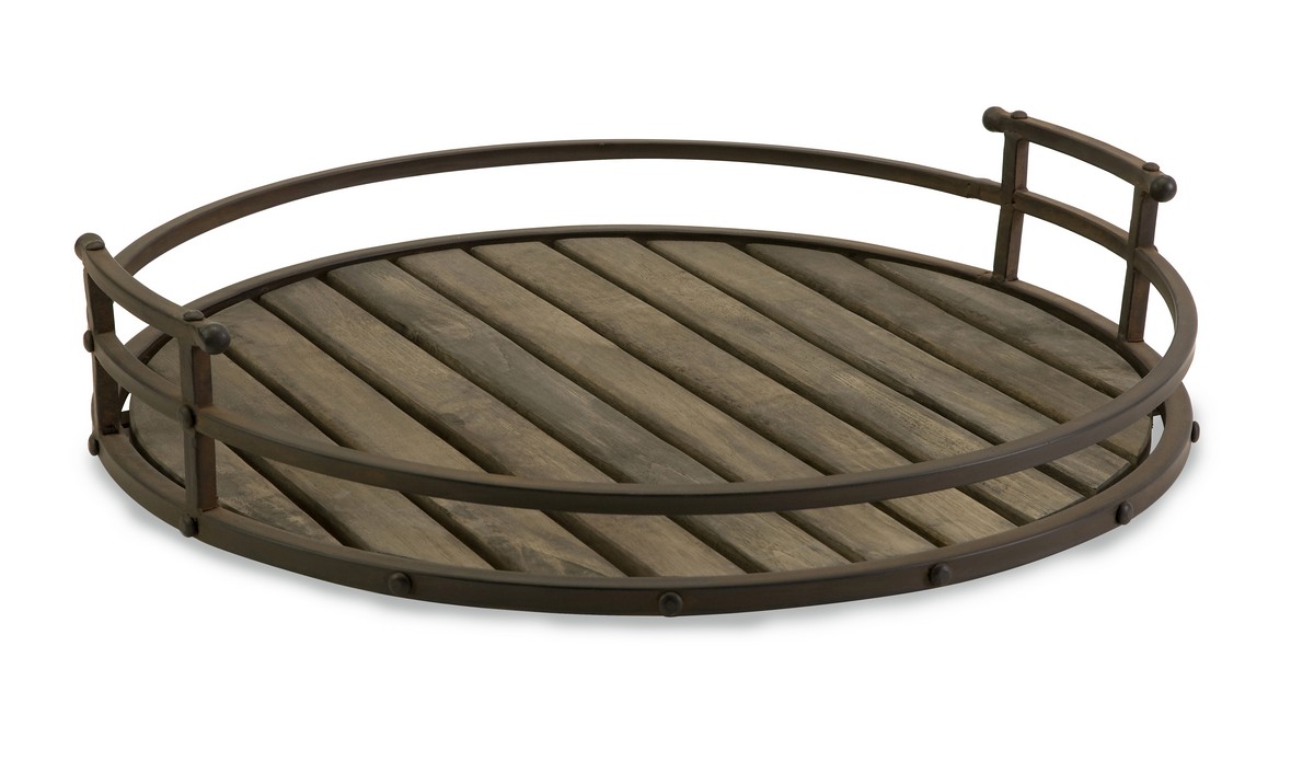 IMAX Vermont Iron and Wood Tray