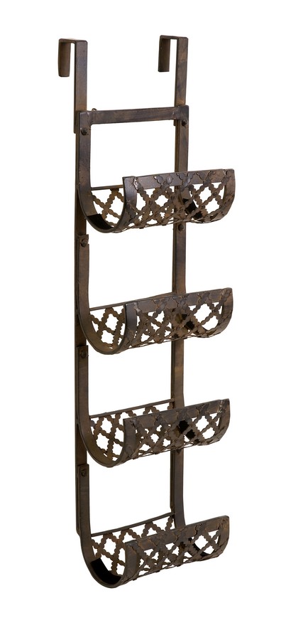 IMAX Urban Iron 3-Bottle Wine Rack For Wall or Door