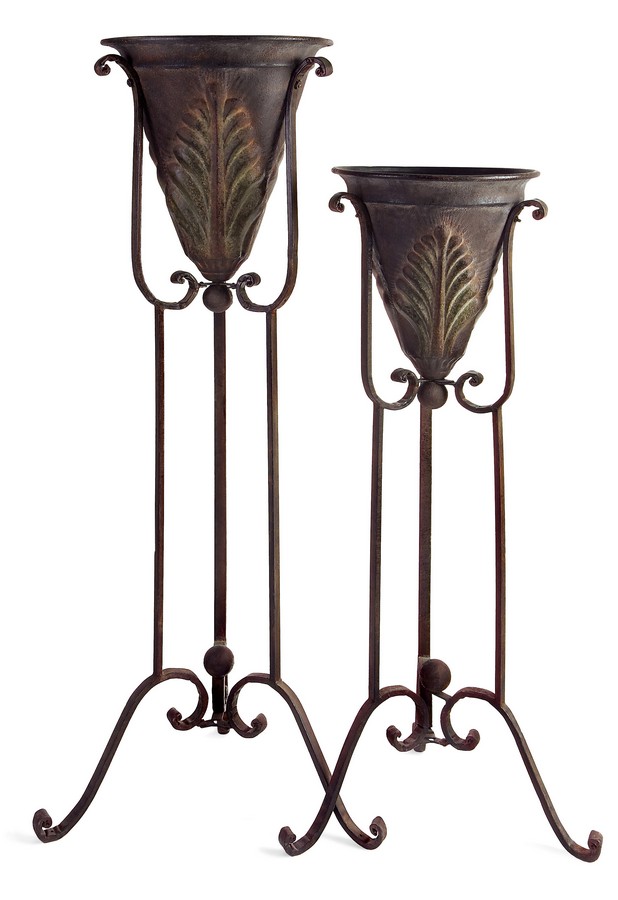 IMAX Acanthus Plant Stands - Set of 2