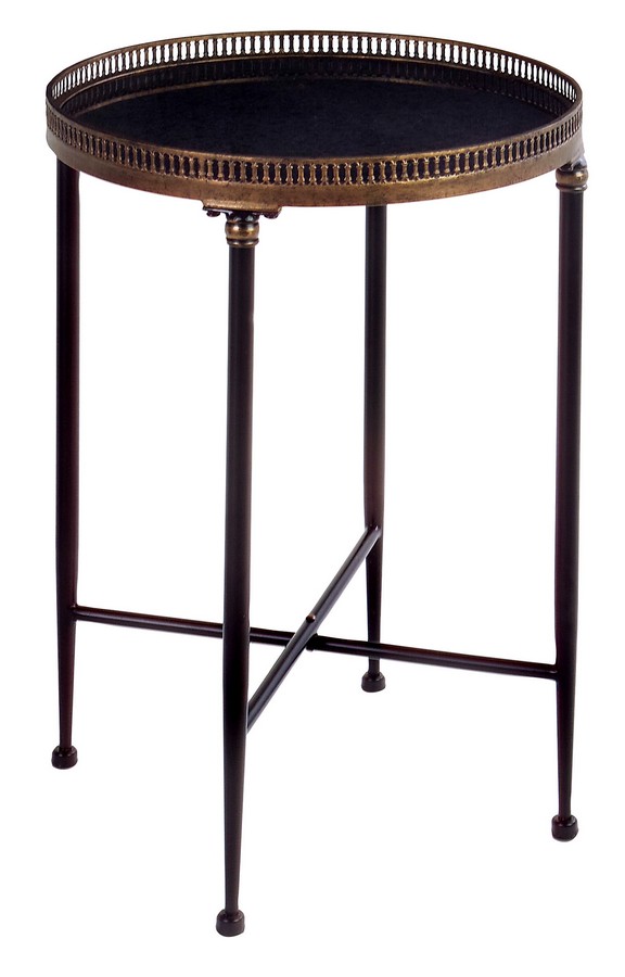 IMAX Round Black Accent Table