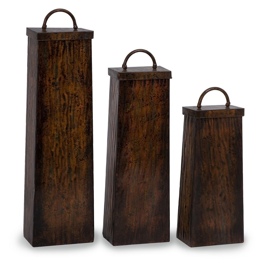 IMAX Austin Lidded Boxes - Set of 3 IM-12354-3 at Homelement.com