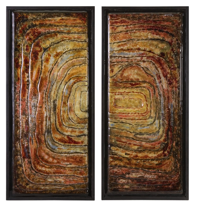 IMAX Collage Glass Wall Decor - Set of 2