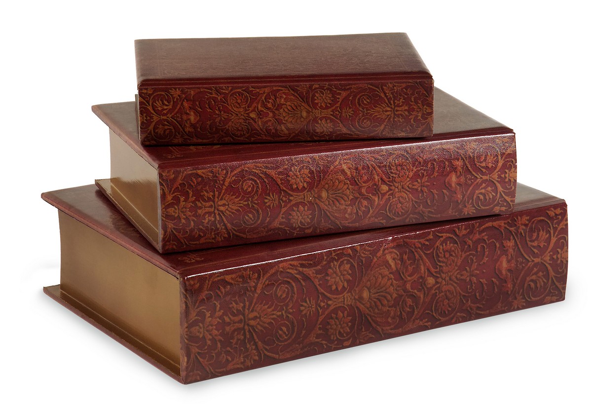 IMAX Nesting Wooden Book Boxes - Set of 3