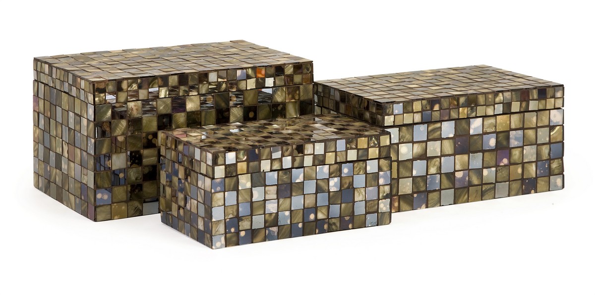 IMAX Noida Mosaic Boxes - Set of 3