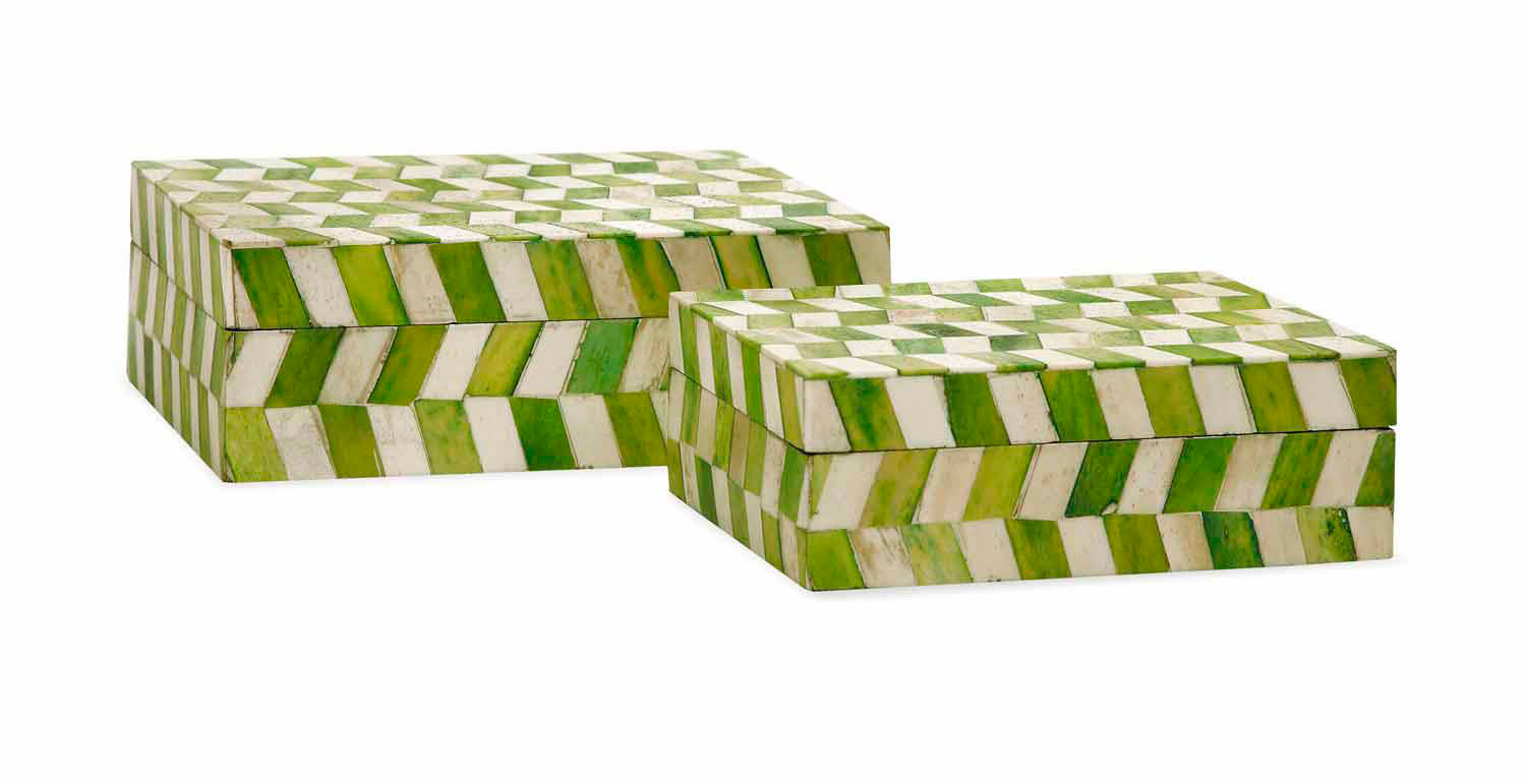 IMAX Essentials Green Apple Bone Boxes - Set of 2