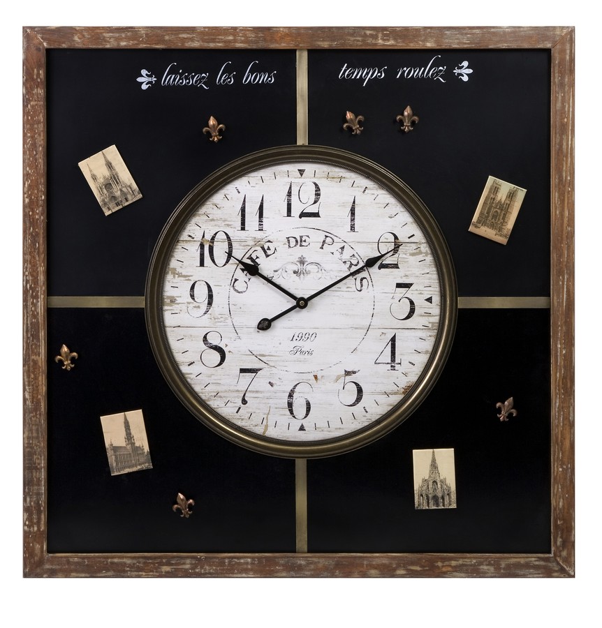 IMAX Paris Chalkboard Clock with Magnets