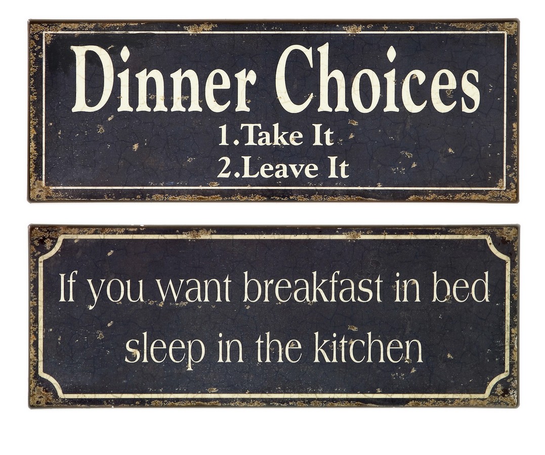 IMAX Breakfast and Dinner Signs - Set of 2