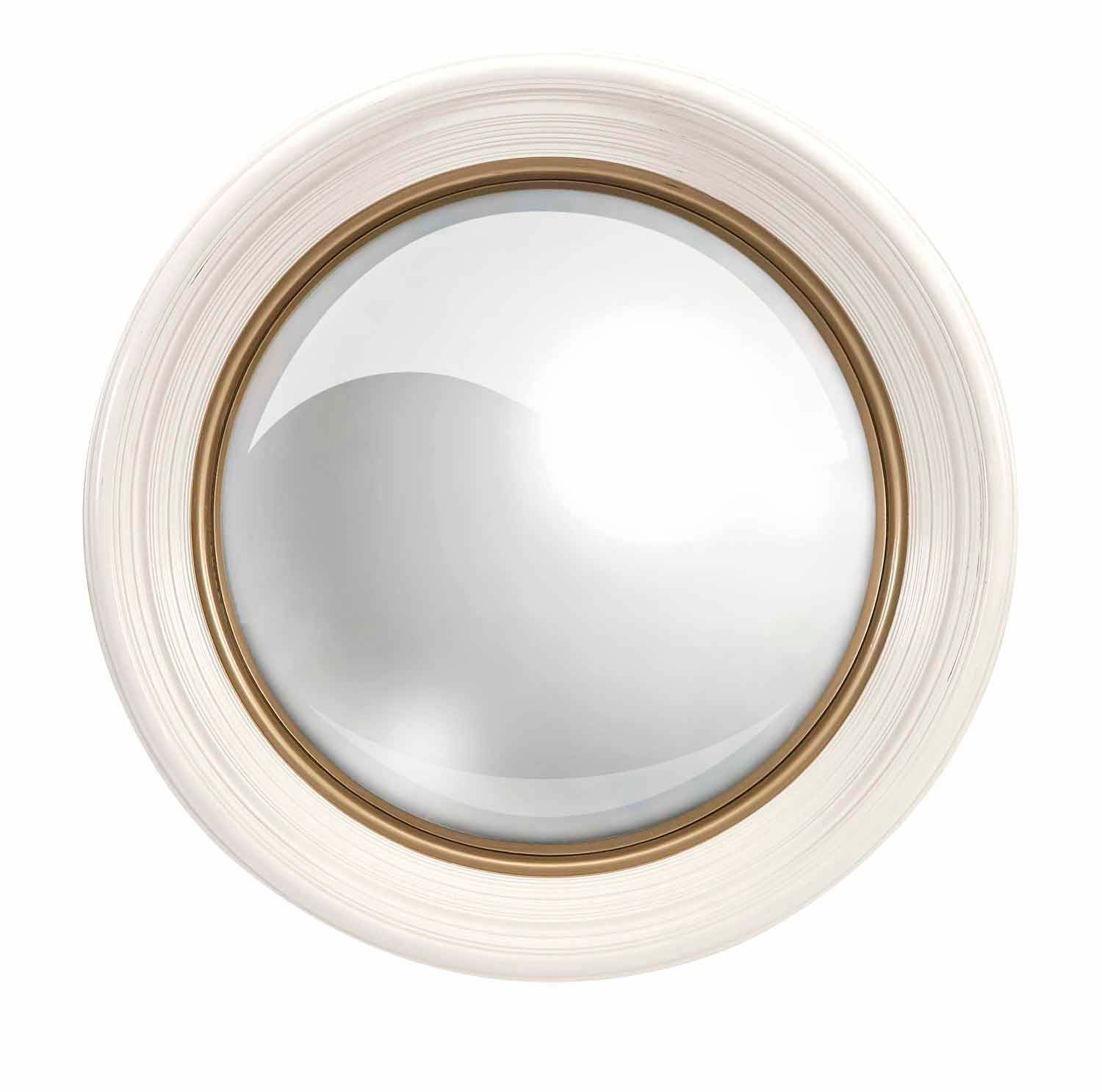 IMAX Manning White Round Mirror