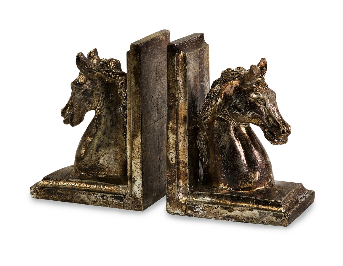 IMAX Quinn Horse Bookends - Set of 2