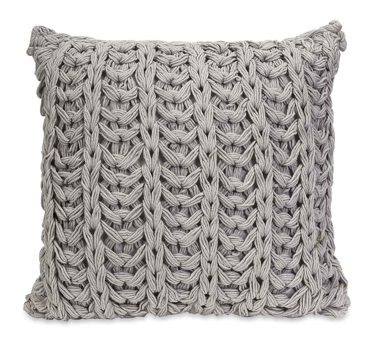 IMAX Hadley Grey Crochet Pillow