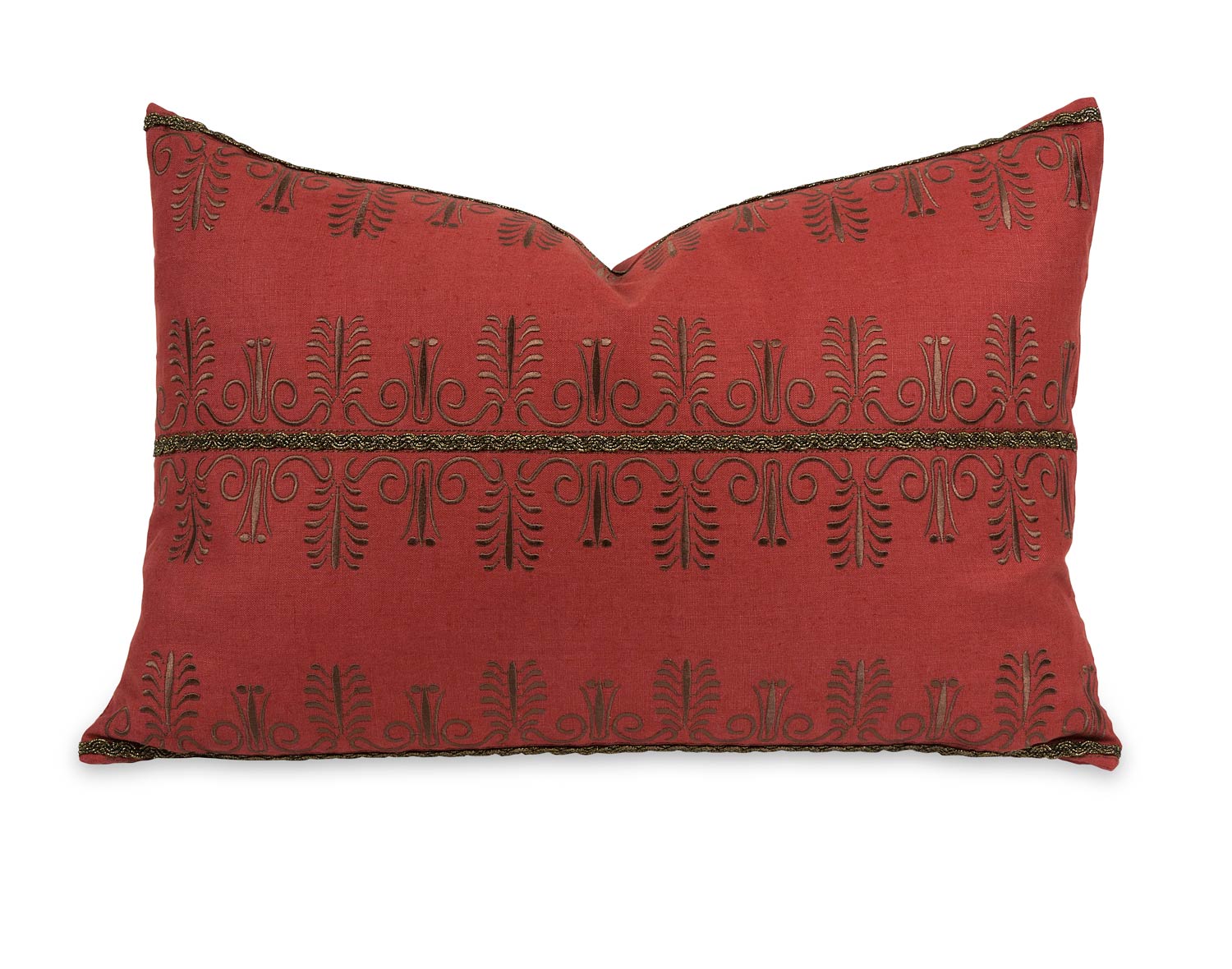 IMAX Ik Arezo Beaded Embroidery Pillow with Down Insert