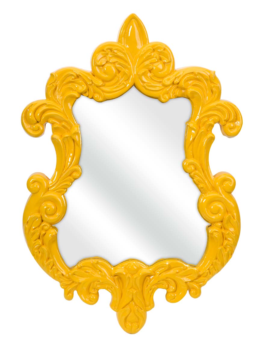 IMAX Finely Yellow Baroque Wall Mirror