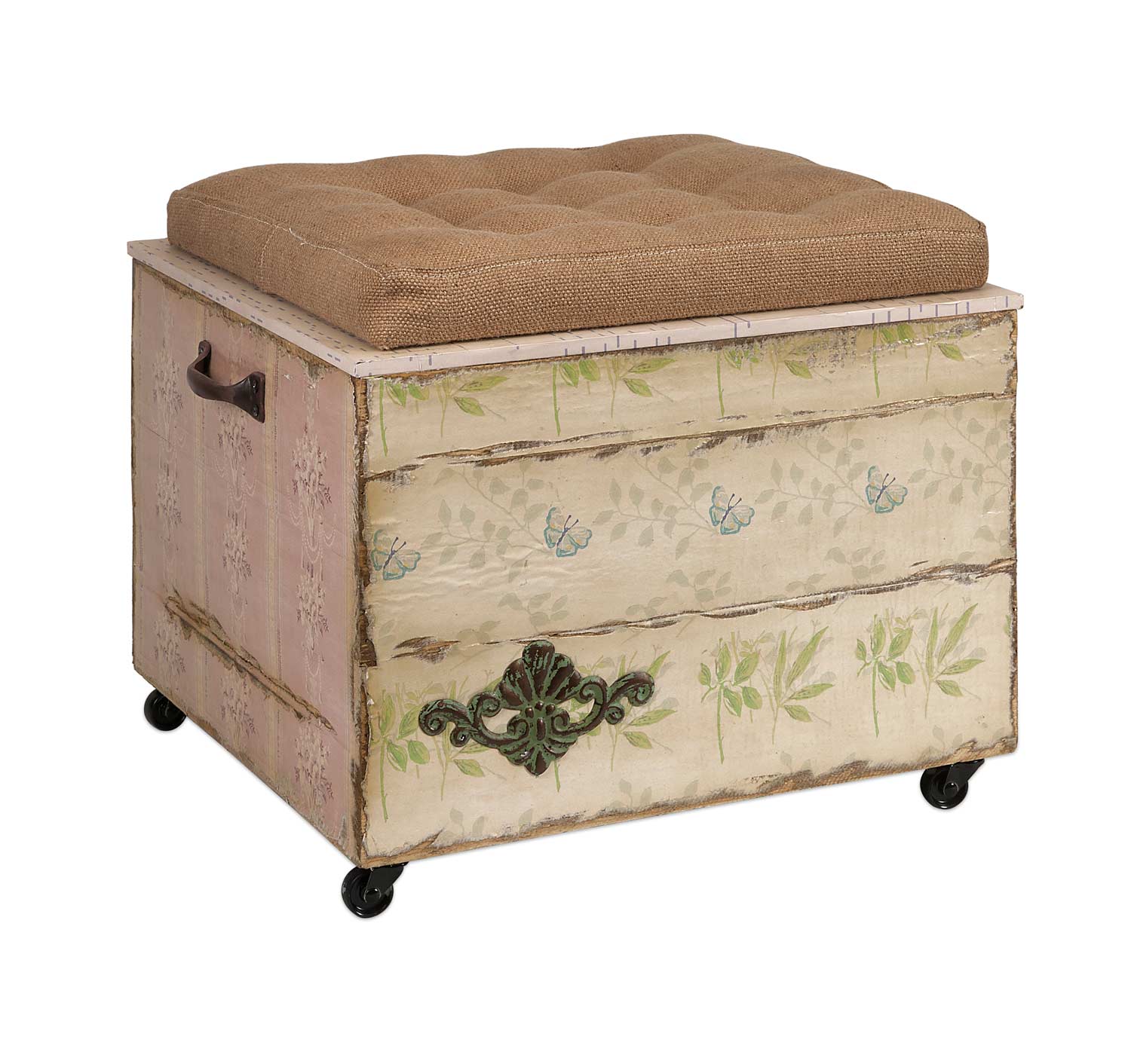 IMAX Evelyn Crate Storage Ottoman