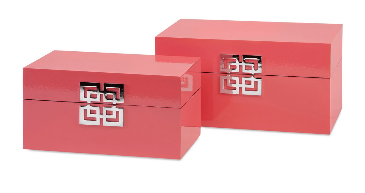 IMAX Danes Pink Boxes - Set of 2