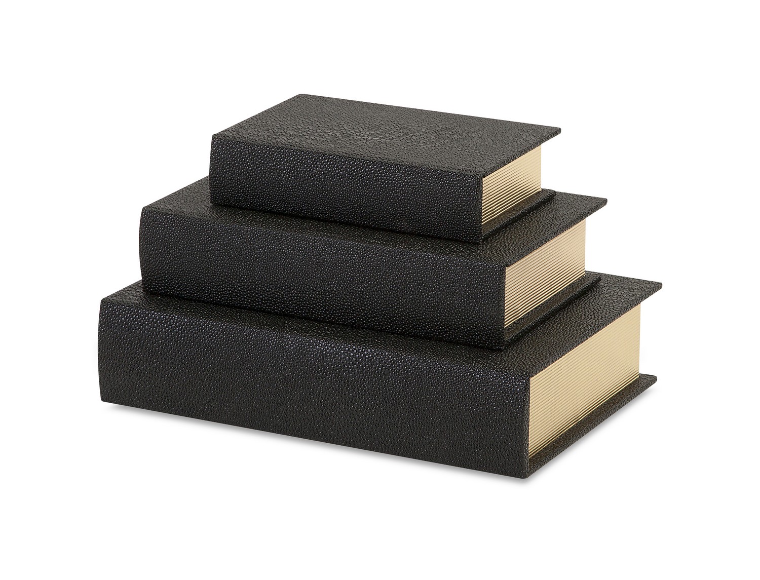 IMAX Nikki Chu Black Shagreen Book Boxes - Set 3