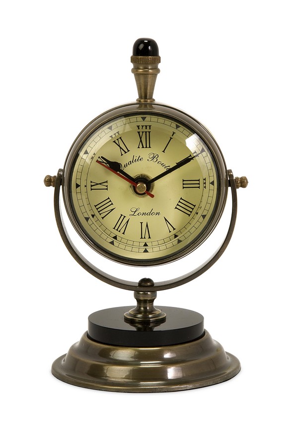 IMAX Soren Brass Table Clock